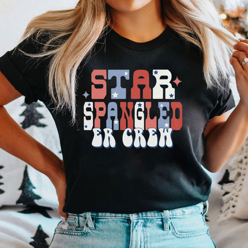 Personalized Star Spangled Er Crew American July 4th Nurse T-Shirt