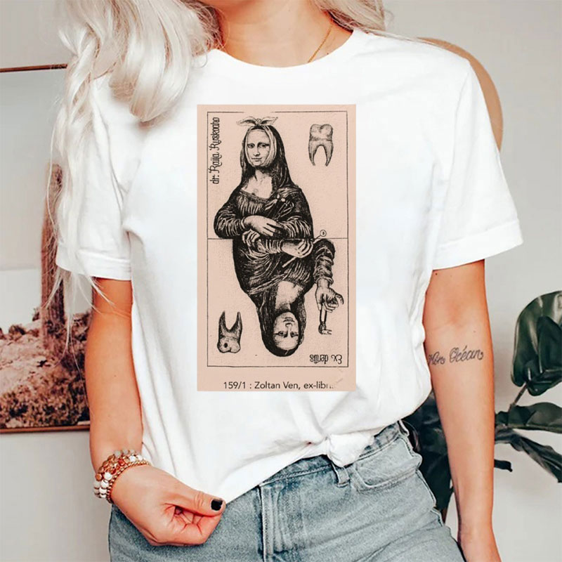 Monalisa Playing Card Dental T-Shirt