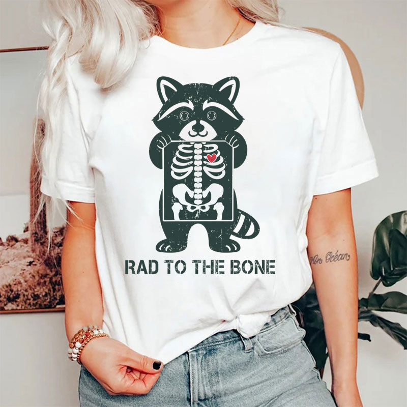 Rad To The Bone Rad Tech Radiology Skeleton T-Shirt