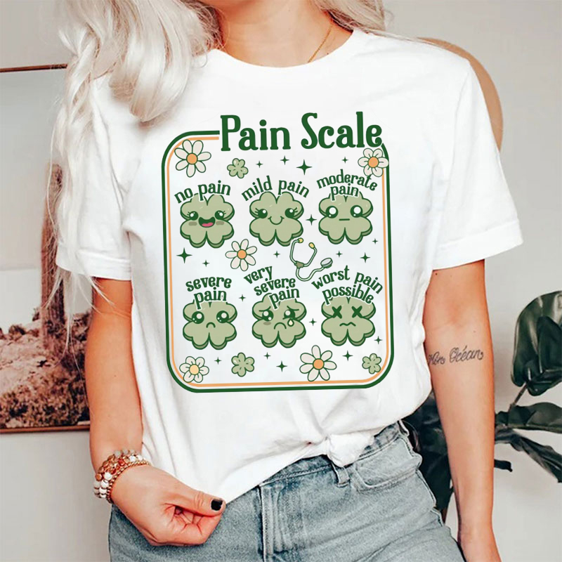 Shamrock Pain Scale T-shirt