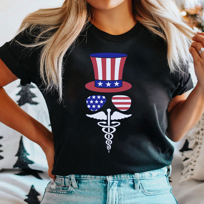 4th Of July Independence Day Medical Nursing Patriotic Nurse T-Shirt