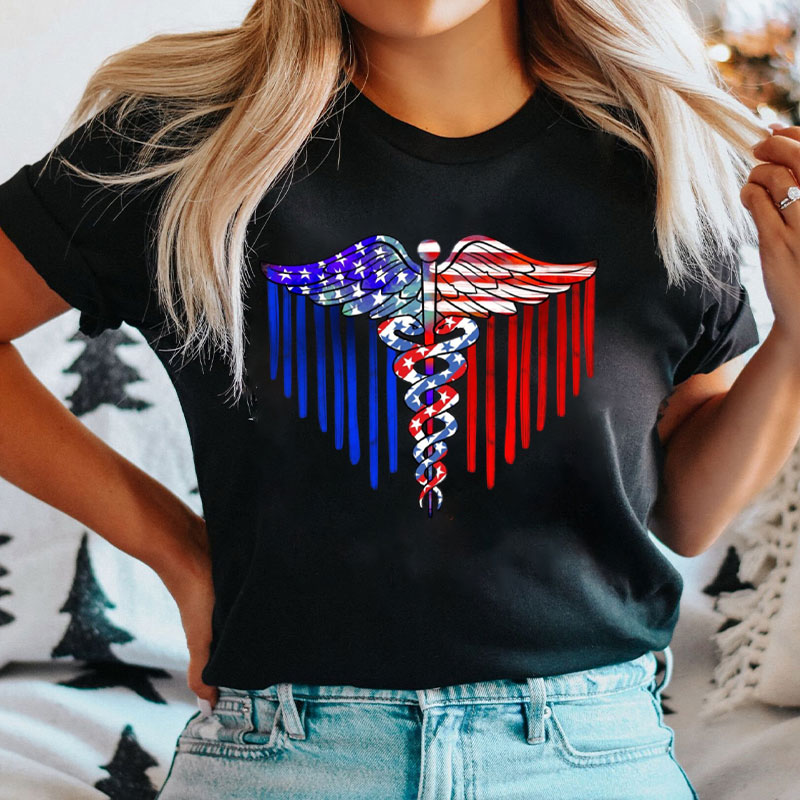 American Nurse 4th Of July Nurse T-Shirt