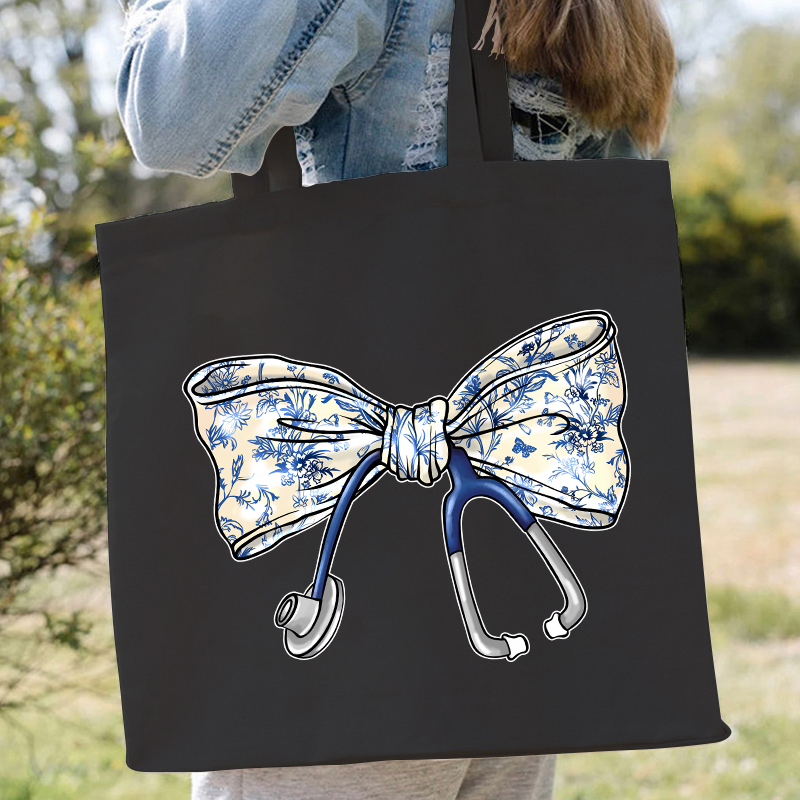 Stethoscope Bow Nurse Tote Bag