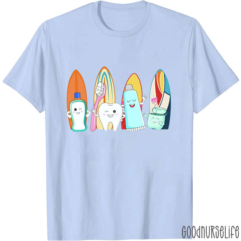 Tooth Teeth Swim And Sun Beach Summer Dentist T-Shirt