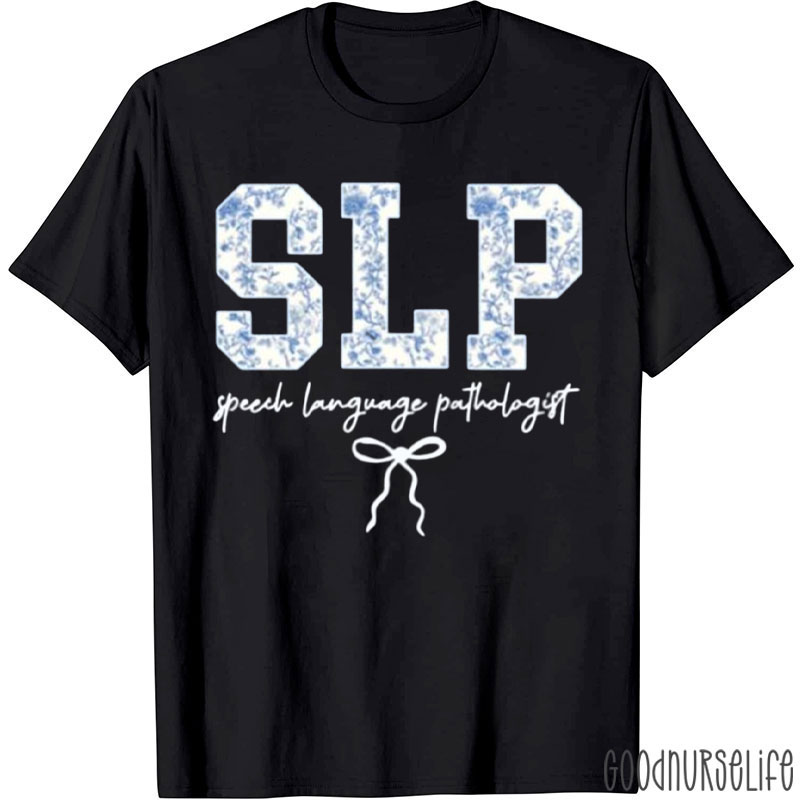 SLP Speech Language Pathologist Bow T-Shirt