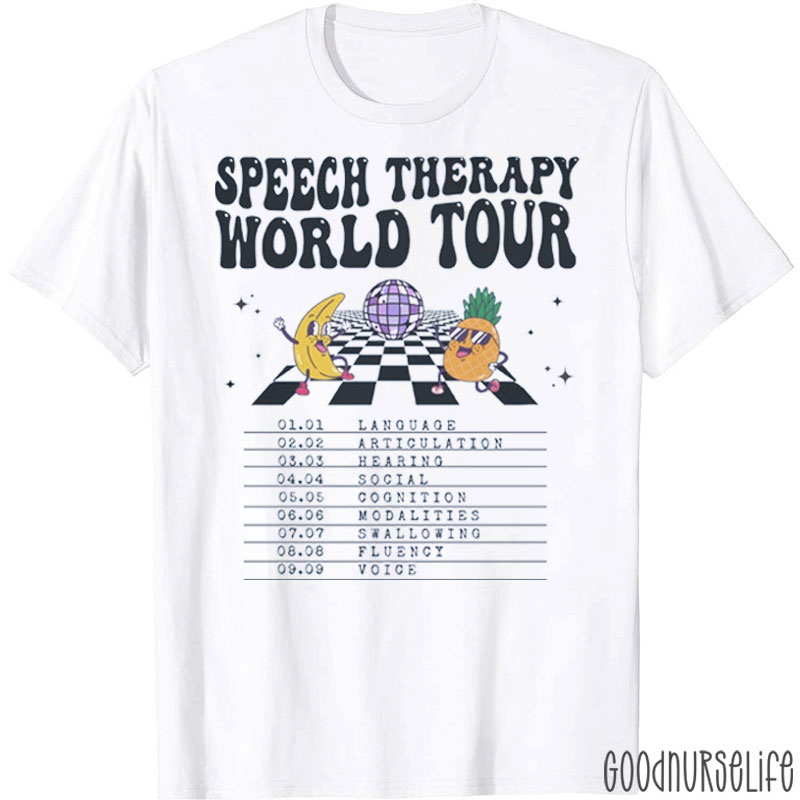 Speech Therapy World Tour Nurse T-Shirt