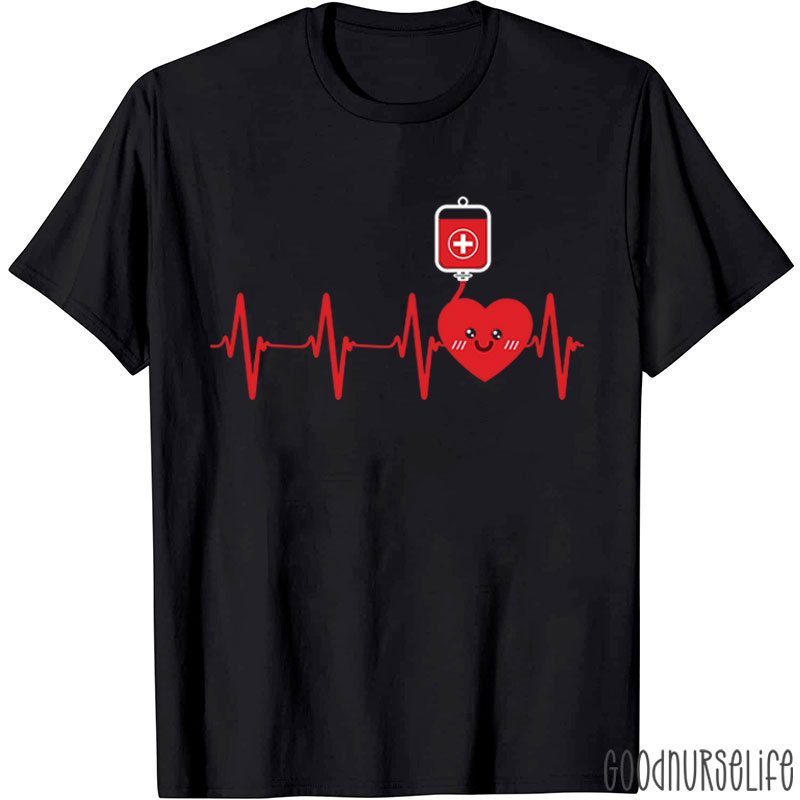 Donate Blood Heartbeat Nurse T-Shirt