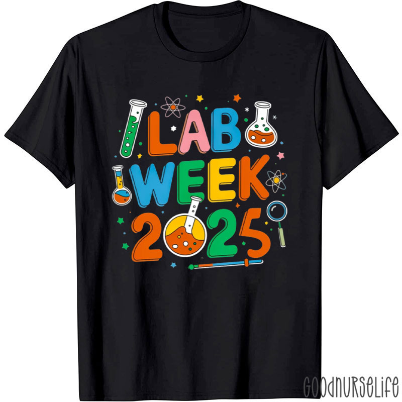 Lab Week 2025 Retro Medical Laboratory Tech Nurse T-Shirt