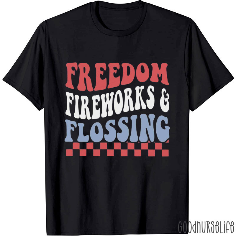 Freedom Fireworks & Flossing T-Shirt