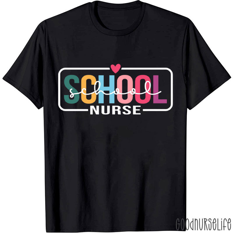 School Nurse Heart Nurse T-Shirt