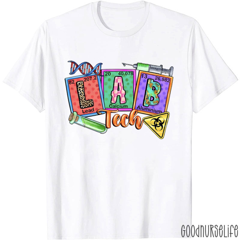 Lab Tech DNA Sublimation Laboratory Technician Nurse T-Shirt