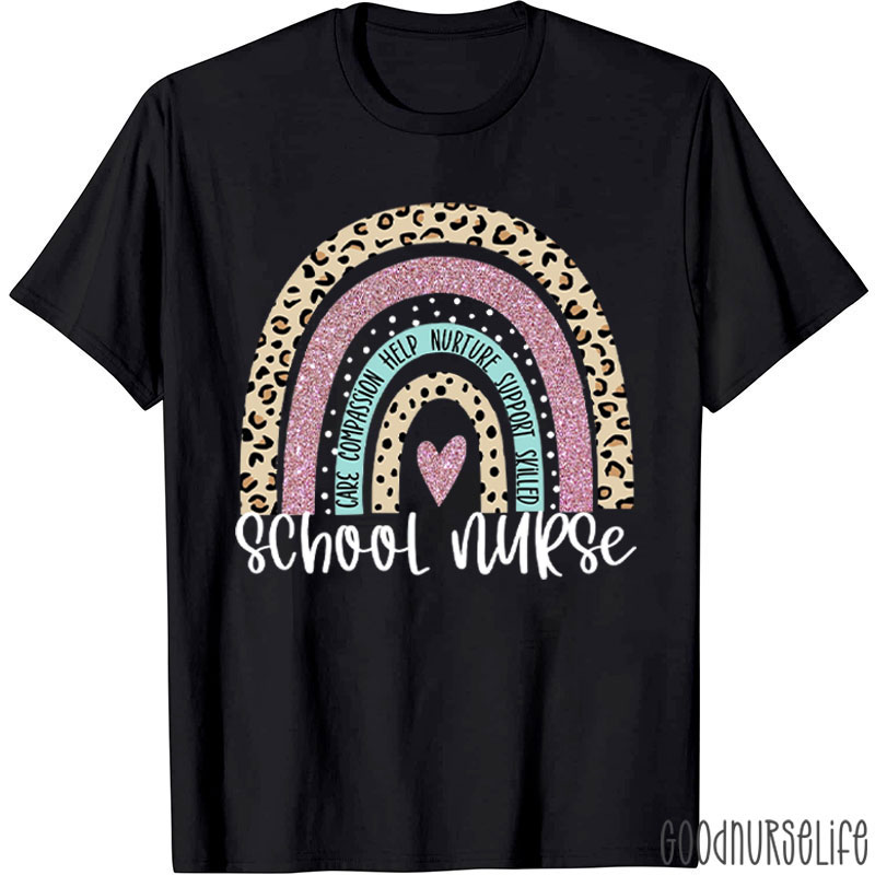 School Nurse Rainbow Nurse T-Shirt