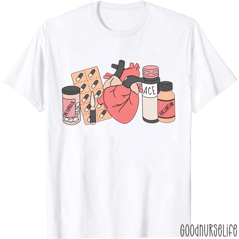 Cardiac Nurse Anatomical Heart Nurse T-Shirt