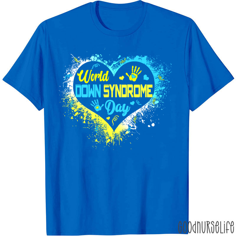 Heart Down Syndrome Day Nurse T-Shirt