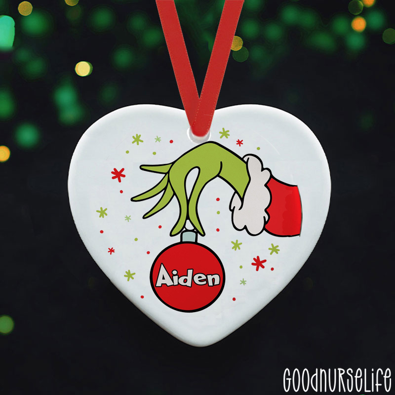 Personalized Name Steal Your Christmas Nurse  Ceramic Christmas Ornament