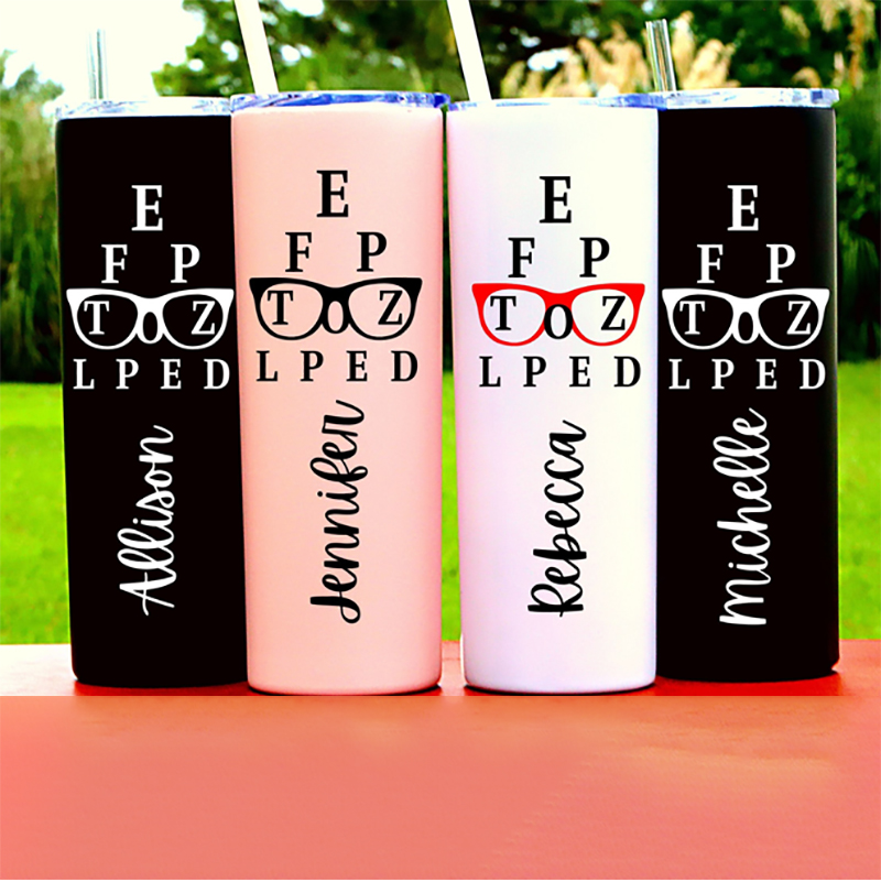 Personalized Name Optometrist Nurse Tumbler