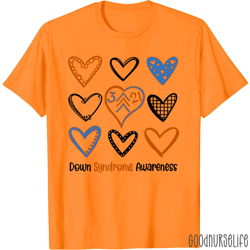 Down Syndrome Awareness Heart Nurse T-Shirt
