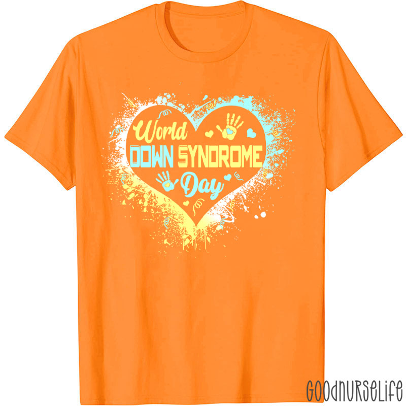 Heart Down Syndrome Day Nurse T-Shirt