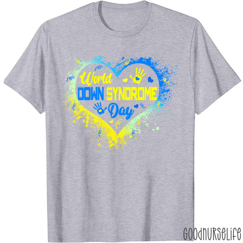 Heart Down Syndrome Day Nurse T-Shirt