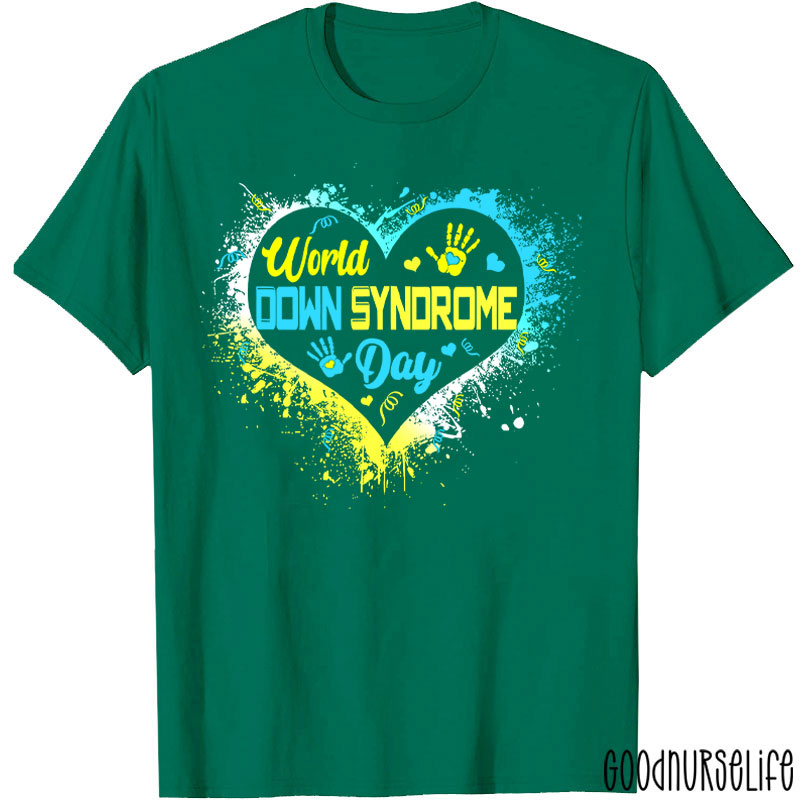 Heart Down Syndrome Day Nurse T-Shirt