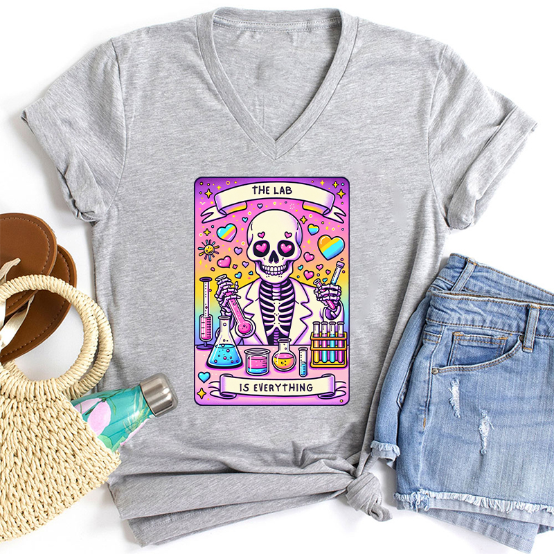 Tarot Card The Lab Is Everything Female V-Neck T-Shirt