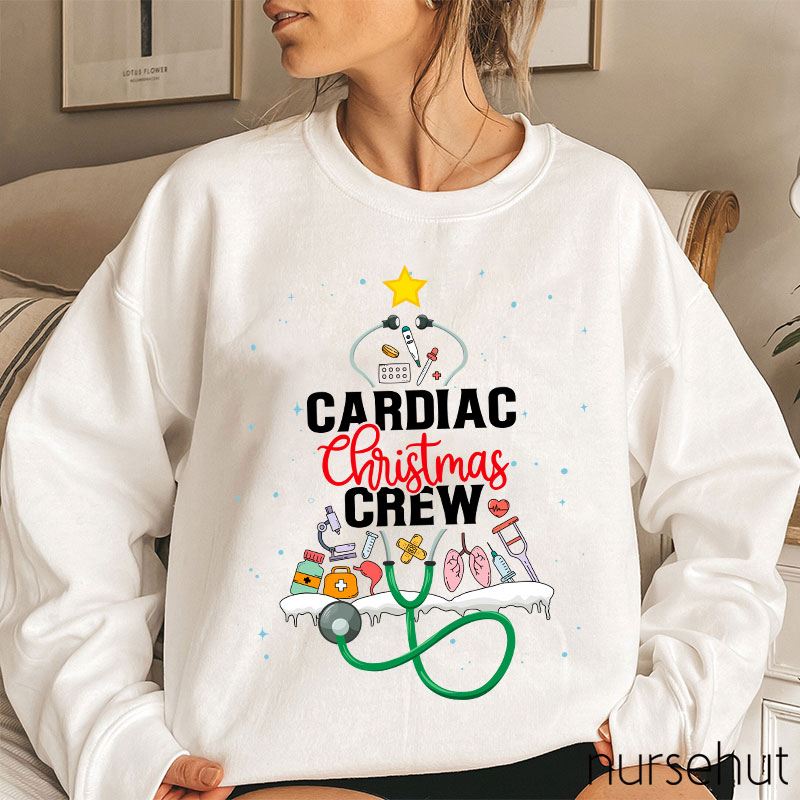 Cardiac Christmas Crew Nurse Sweatshirt