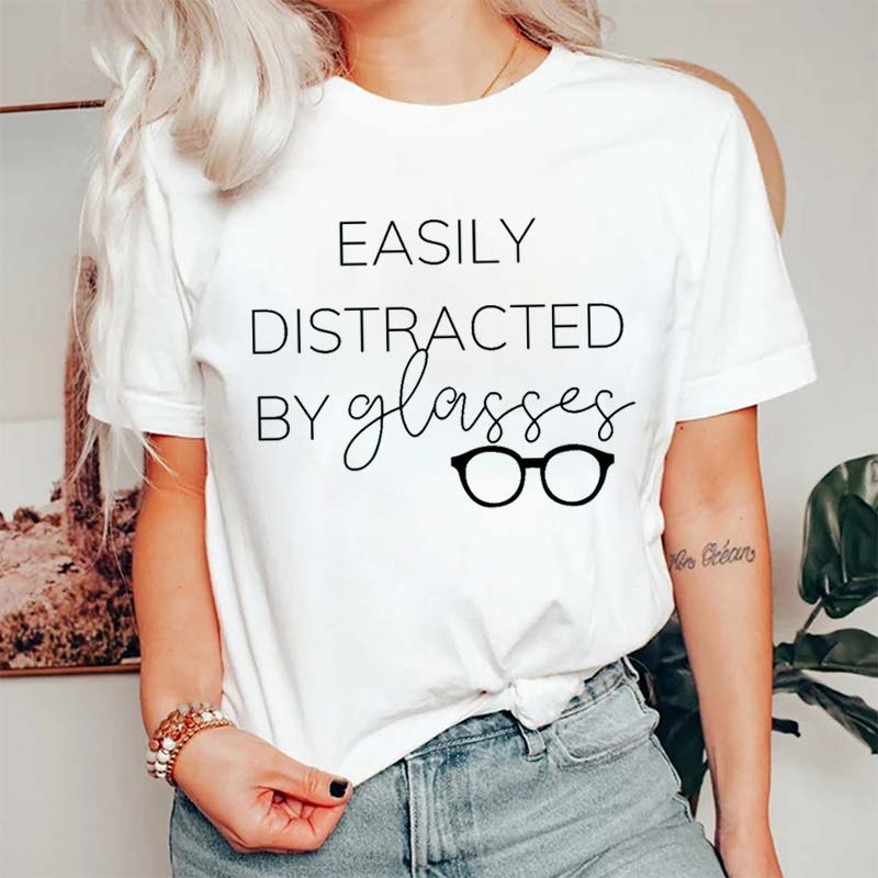Easily Distracted By Glasses Nurse T-Shirt