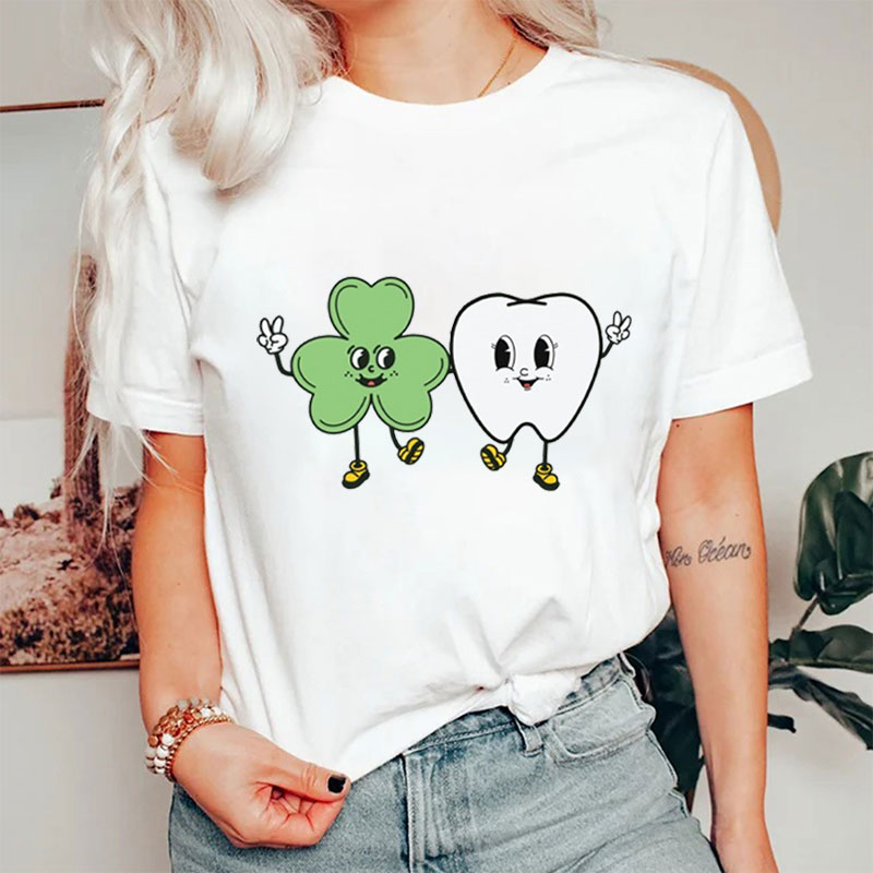 Saint Patrick's Day Tooth Shamrocks T-Shirt