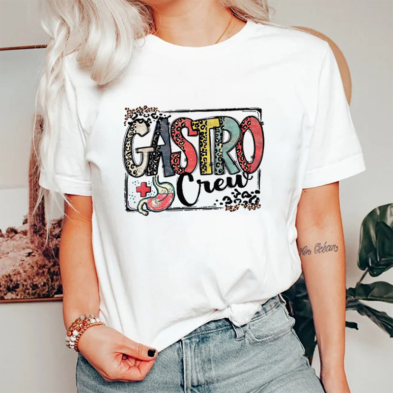 Leopard Gastro Crew Nurse T-Shirt