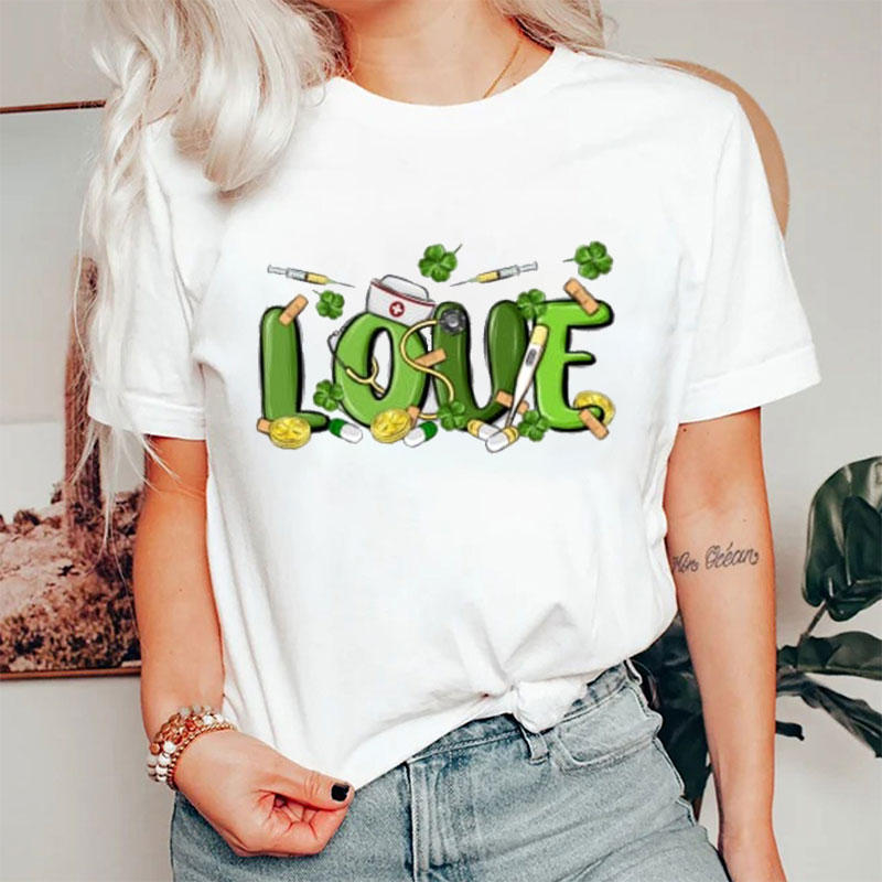 St Patricks Love Nurse T-Shirt