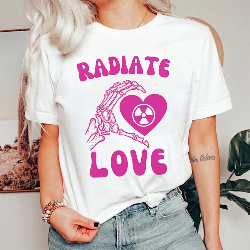 Cute Radiology Valentine Radiate Love Nurse T-Shirt
