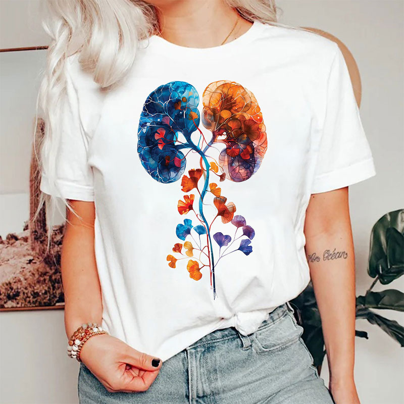 Kidney Anatomy Art Nurse T-shirt