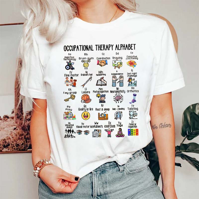 Occupational Therapy Alphabet Nurse T-Shirt