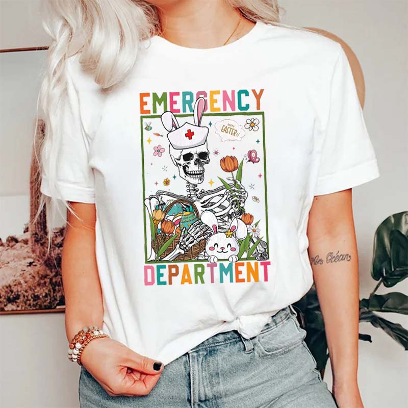 Happy Easter Emergency Department Nurse T-Shirt