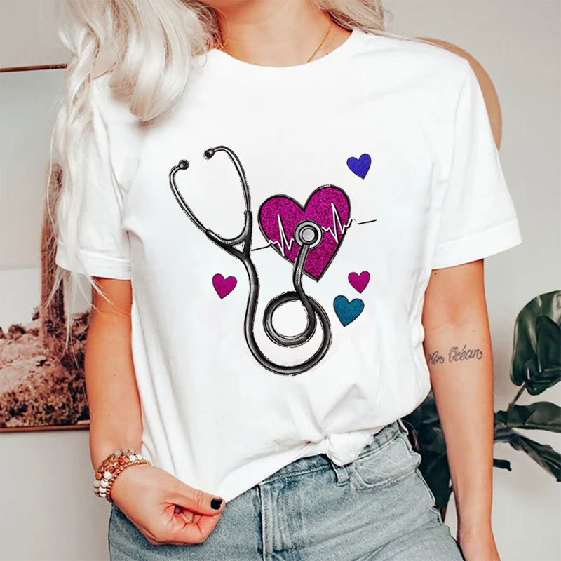 Stethoscope Heart Nurse T-Shirt