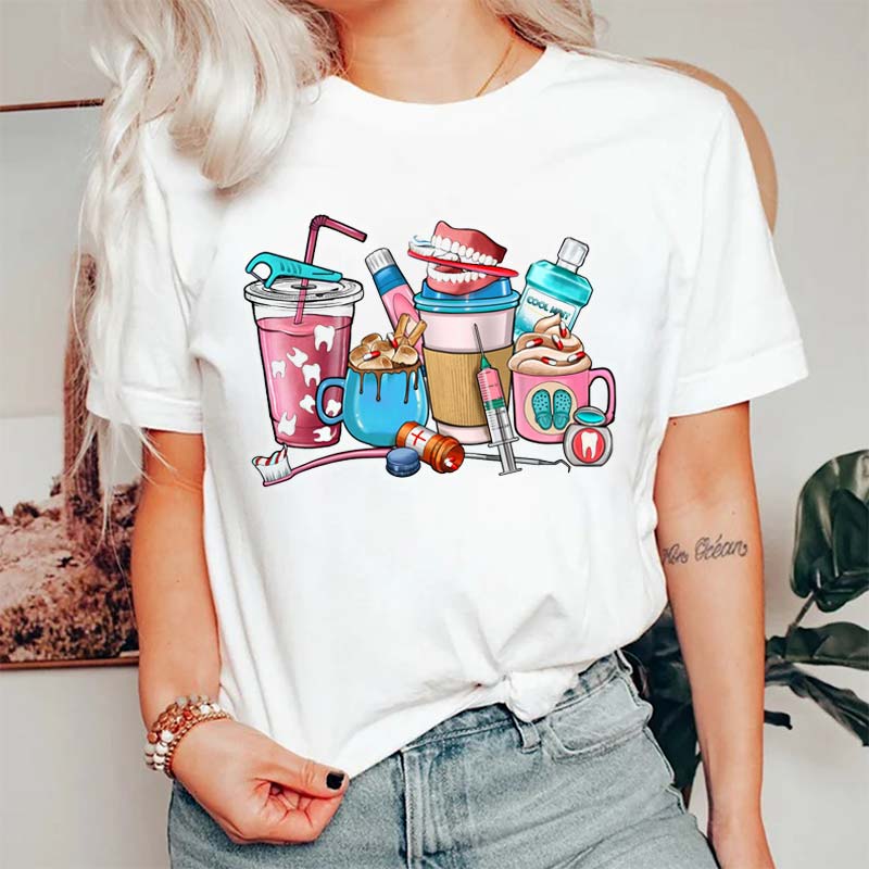 Coffee Drinks And Dentist T-Shirt