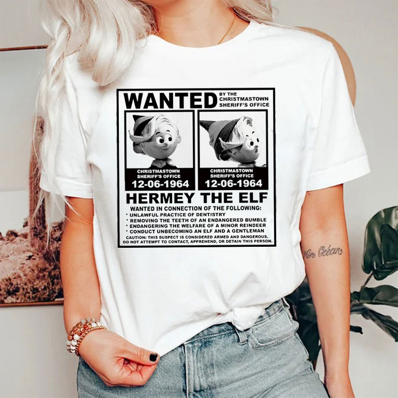 Wanted Hermey The Elf Nurse T-shirt