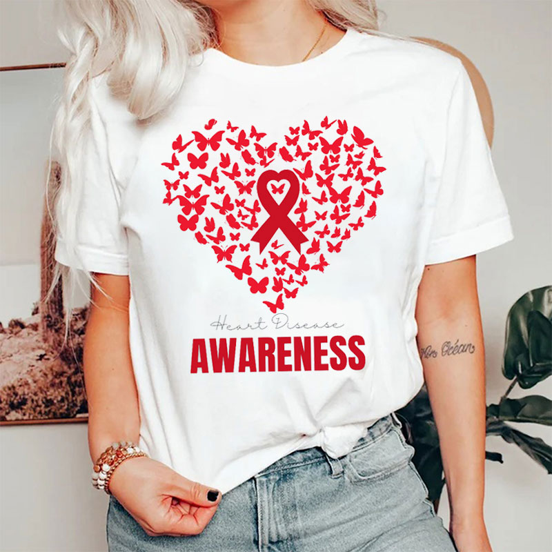 Heart Disease Awareness Nurse T-Shirt