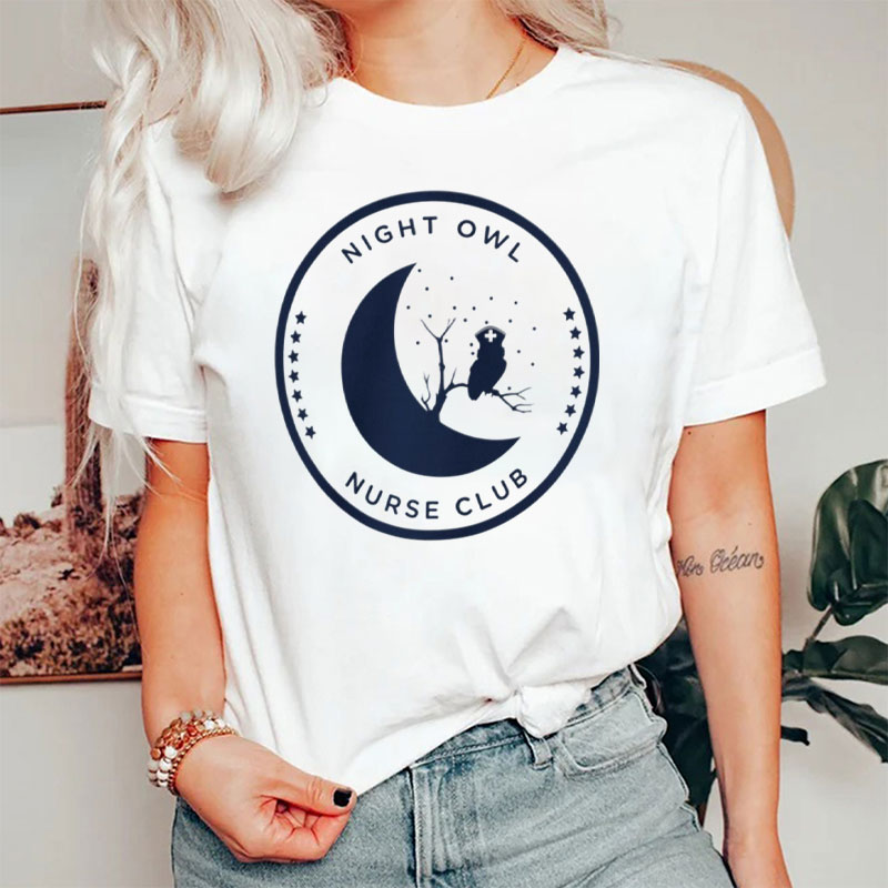 Night Owl Nurse Club Nurse T-Shirt