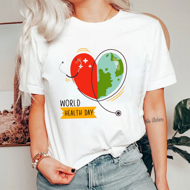 Love Heart World Health Day Nurse T-Shirt