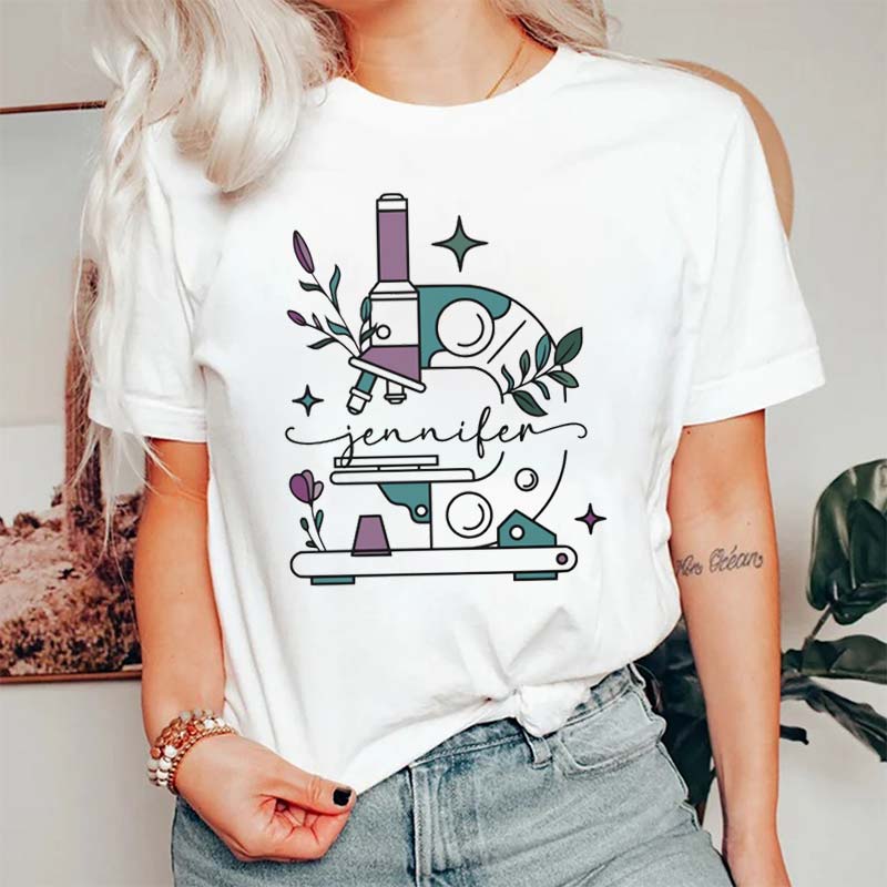 Personalized Microbiology Laboratory Nurse T-Shirt