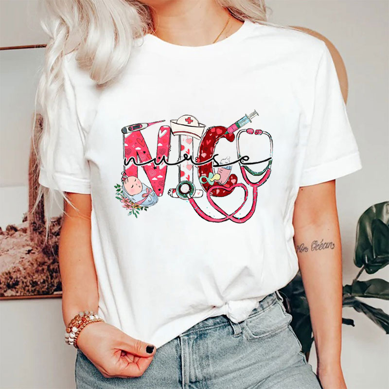 NICU Nurse Valentines Nurse T-Shirt