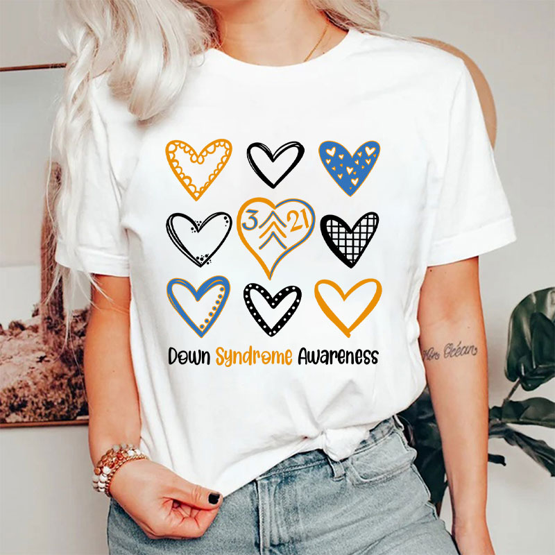 Down Syndrome Awareness Heart Nurse T-Shirt