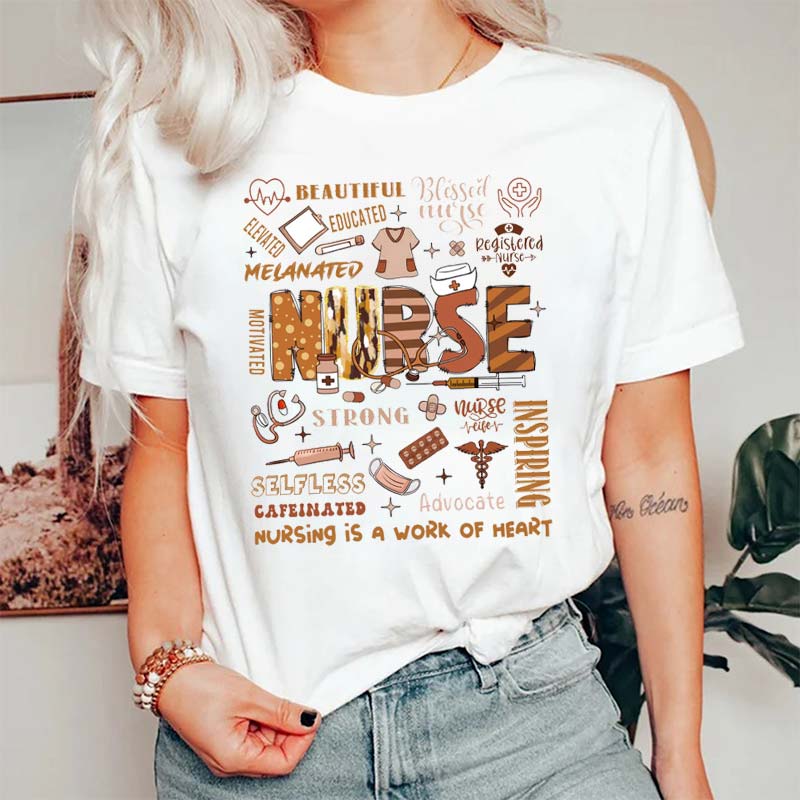 Afrocentric Nursing Black Nurse T-Shirt