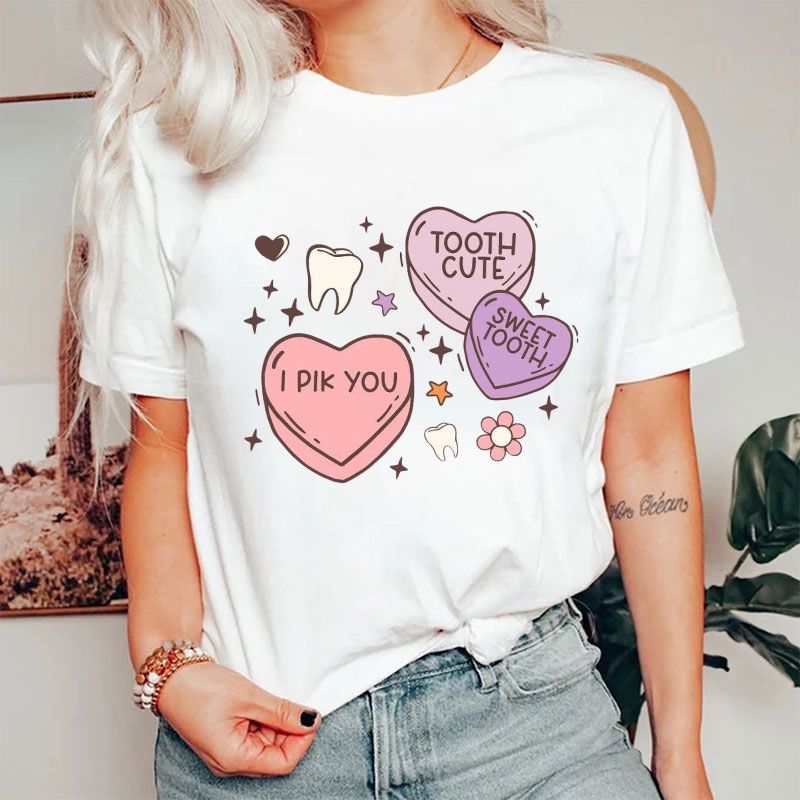 I Pik You Sweet Tooth Nurse T-Shirt