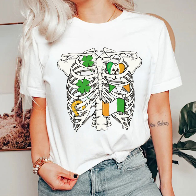 Saint Patrick's Day Radiology Ribs Nurse T-Shirt