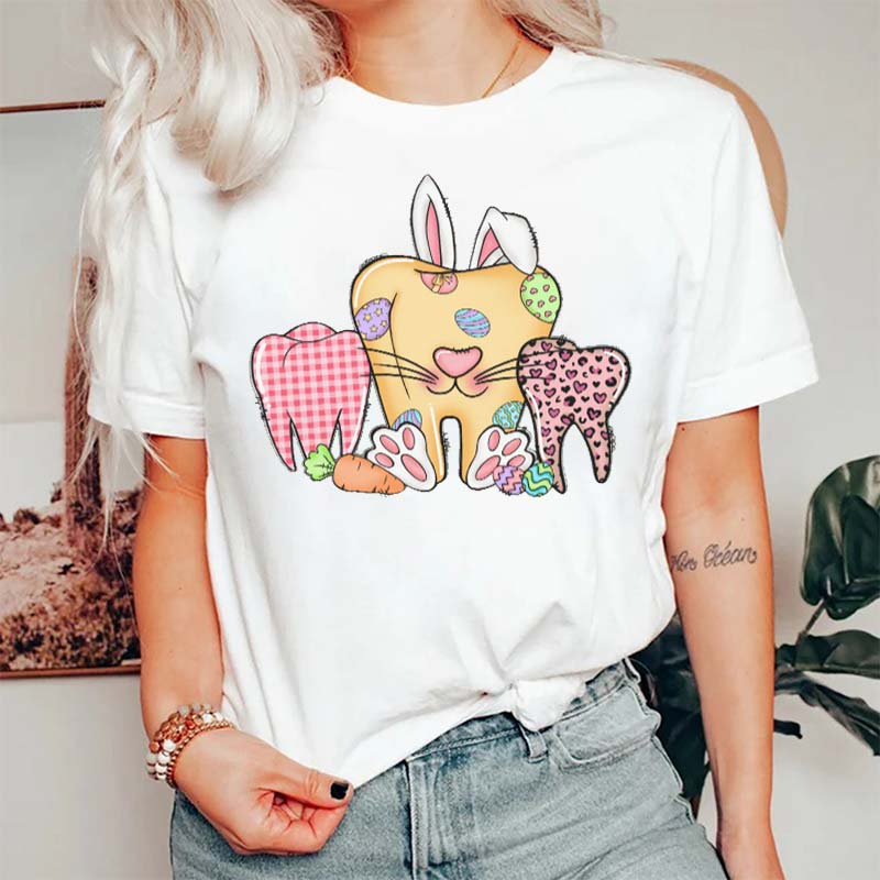 Funny Teeth Bunny Easter T-Shirt