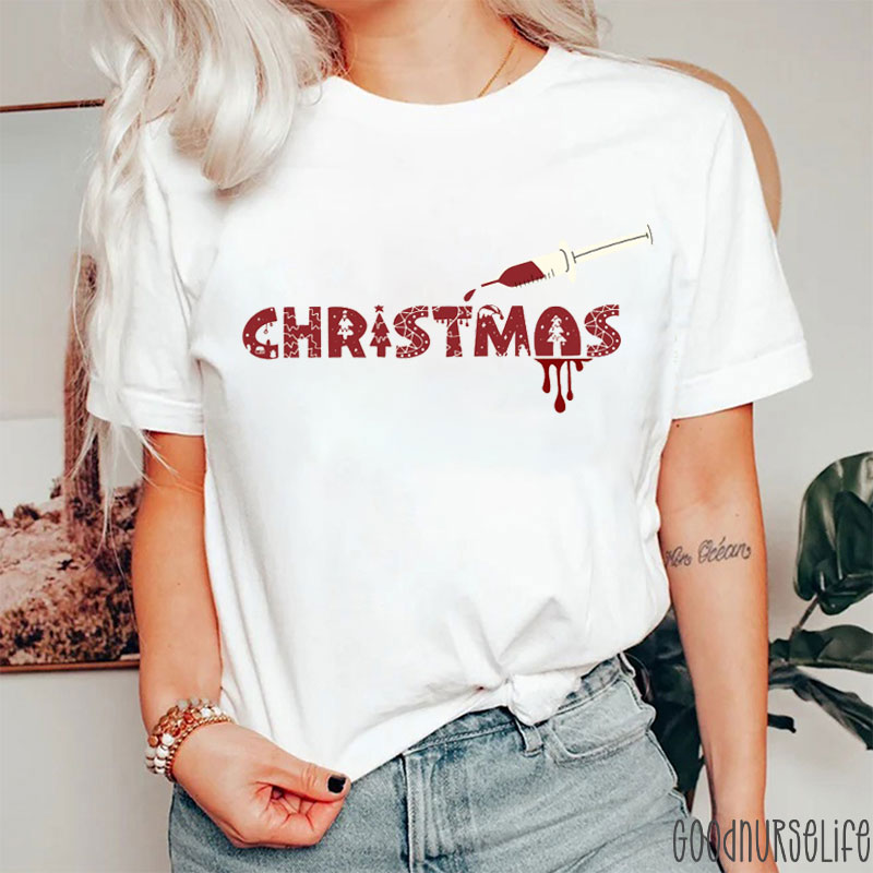 Blood And Christmas Nurse T-shirt