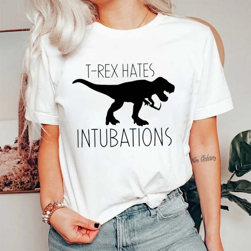 T-Rex Hates Intubations Nurse T-Shirt