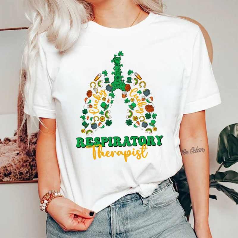 Lucky Respiratory Therapist Nurse T-Shirt